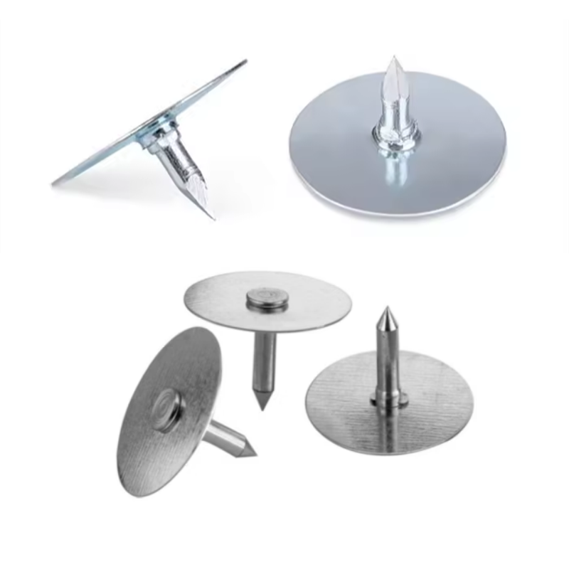 Duct Liner Weld Pins - Cup Head CD Weld Studs with Self-Locking Washers for HVAC Duct Insulation
