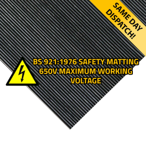 Ribbed Electrical Insulating Rubber Mats BS921/IEC 61111:2009 – Class 0 to Class 4