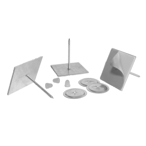 Self Adhesive Insulation Weld Pins - Peel & Stick Insulation Hangers with Self-Locking Washers for HVAC Duct & Metal Building Insulation