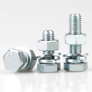 Electro-Galvanized Zinc Plated DIN933 ASTM490 Hex Bolt Nut Washer 8.8 .10.9 Grade